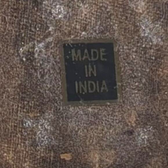 Sold Brass Elephant Sitting Trunk Up Figurine Doorstop Decor 6.5” Tall Heavy VTG - Picture 9 of 9